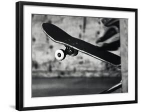 Close-up Monochromatic Image of a Skateboard-null-Framed Photographic Print