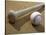 Close-up of a Baseball Bat and a Baseball-null-Stretched Canvas