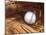 Close-up of a Baseball in a Glove-null-Mounted Premium Photographic Print
