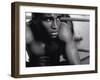 Close-up of a Boxer Sitting in the Corner of a Ring-null-Framed Photographic Print