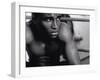 Close-up of a Boxer Sitting in the Corner of a Ring-null-Framed Photographic Print