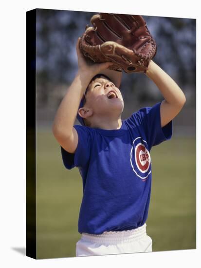 Close-up of a Boy Playing Baseball-null-Stretched Canvas