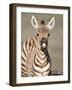 Close-Up of a Burchell's Zebra Foal, Ngorongoro Crater, Ngorongoro, Tanzania-null-Framed Photographic Print