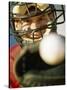 Close-up of a Catcher Catching a Baseball-null-Stretched Canvas
