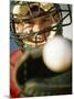 Close-up of a Catcher Catching a Baseball-null-Mounted Photographic Print