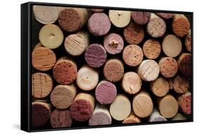 Close up of a Cork Wine with Different Variation of Wine Color-pink candy-Framed Stretched Canvas