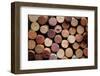 Close up of a Cork Wine with Different Variation of Wine Color-pink candy-Framed Photographic Print