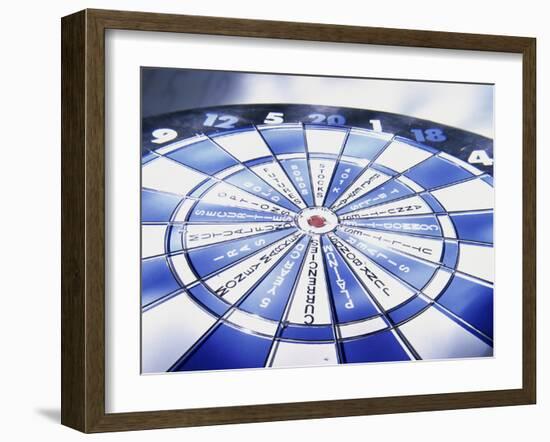 Close-up of a Dartboard-null-Framed Photographic Print