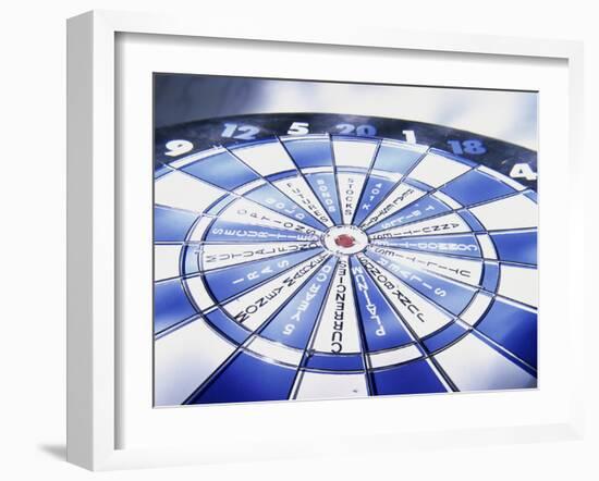 Close-up of a Dartboard-null-Framed Photographic Print