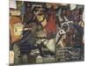 Close-Up of a Fresco, Market at Tenochtitlan, National Palace, Mexico City, Mexico-null-Mounted Giclee Print
