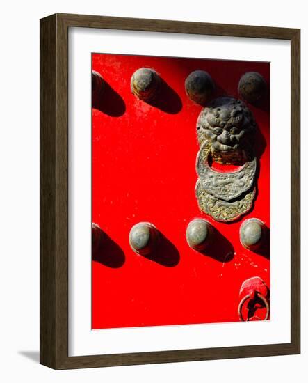 Close Up of a Gate Temple of Heaven , China-George Oze-Framed Photographic Print