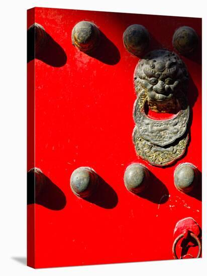 Close Up of a Gate Temple of Heaven , China-George Oze-Stretched Canvas