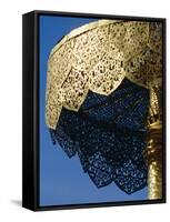 Close-up of a Gilded Metalwork Umbrella, Doi Suthep Temple, Chiang Mai, Thailand-Ken Gillham-Framed Stretched Canvas