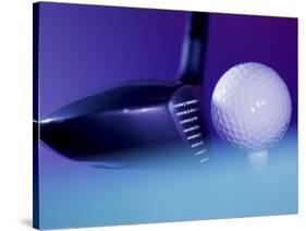 Close-up of a Golf Ball and a Golf Club-null-Stretched Canvas