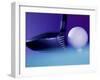 Close-up of a Golf Ball and a Golf Club-null-Framed Premium Photographic Print