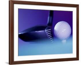 Close-up of a Golf Ball and a Golf Club-null-Framed Photographic Print