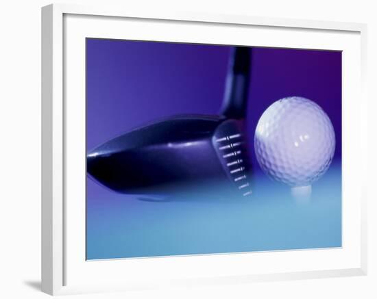 Close-up of a Golf Ball and a Golf Club-null-Framed Photographic Print