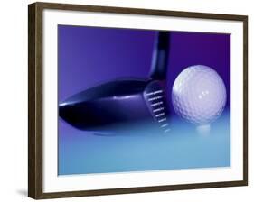 Close-up of a Golf Ball and a Golf Club-null-Framed Photographic Print