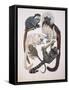 Close-Up of a Group of Primates-null-Framed Stretched Canvas