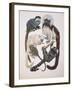 Close-Up of a Group of Primates-null-Framed Giclee Print