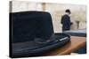 Close-Up of a Hasidic Jew's Hat at the Western Wall-Jon Hicks-Stretched Canvas