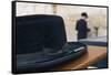 Close-Up of a Hasidic Jew's Hat at the Western Wall-Jon Hicks-Framed Stretched Canvas