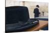 Close-Up of a Hasidic Jew's Hat at the Western Wall-Jon Hicks-Stretched Canvas