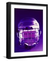 Close-up of a Hockey Helmet-null-Framed Photographic Print