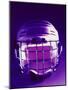 Close-up of a Hockey Helmet-null-Mounted Photographic Print