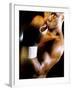 Close-up of a Male Boxer Wearing Boxing Gloves-null-Framed Premium Photographic Print