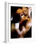 Close-up of a Male Boxer Wearing Boxing Gloves-null-Framed Photographic Print