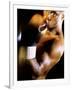 Close-up of a Male Boxer Wearing Boxing Gloves-null-Framed Photographic Print