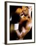 Close-up of a Male Boxer Wearing Boxing Gloves-null-Framed Photographic Print
