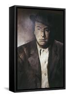Close-Up of a Man Wearing a Hat, Isla Negra, Valparaiso Region, Chile-null-Framed Stretched Canvas