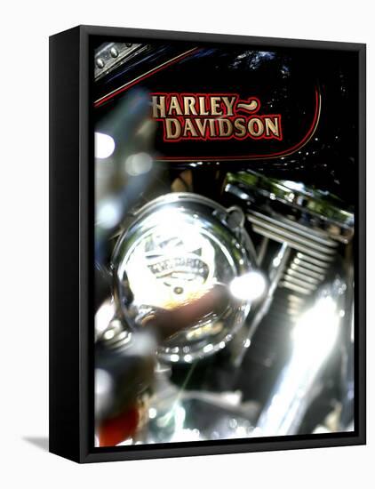 Close-up of a Motorcycle-null-Framed Stretched Canvas