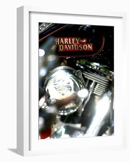 Close-up of a Motorcycle-null-Framed Photographic Print