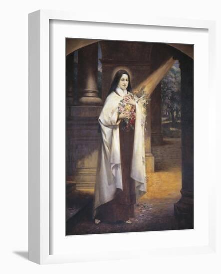 Close-Up of a Mural of St. Therese of Lisieux-null-Framed Giclee Print