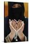 Close up of a Muslim woman's hands in abaya while holding rosary and praying, United Arab Emirates-Godong-Stretched Canvas