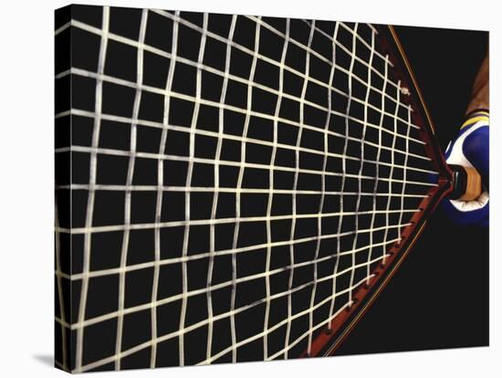 Close-up of a Person Holding a Tennis Racket-null-Stretched Canvas
