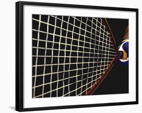 Close-up of a Person Holding a Tennis Racket-null-Framed Photographic Print