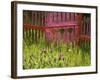 Close-up of a Picket Fence Gate-null-Framed Photographic Print