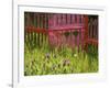 Close-up of a Picket Fence Gate-null-Framed Photographic Print