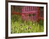 Close-up of a Picket Fence Gate-null-Framed Photographic Print