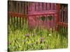 Close-up of a Picket Fence Gate-null-Stretched Canvas