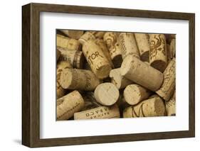 Close-Up of a Pile of Wine Cork Collection-Bill Bachmann-Framed Photographic Print