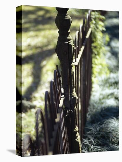 Close-up of a Pointed Metal Gate-null-Stretched Canvas