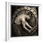 Close-Up of a Power House Mechanic Working on Steam Pump C.1920 (Photo)-Lewis Wickes Hine-Framed Giclee Print