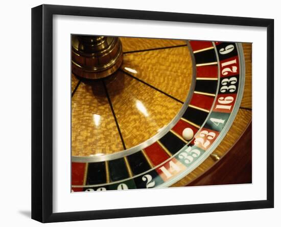 Close-up of a Roulette Wheel-Barry Winiker-Framed Premium Photographic Print