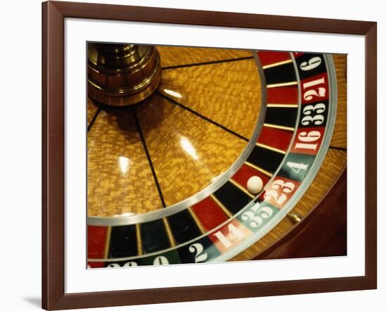 Close-up of a Roulette Wheel-Barry Winiker-Framed Photographic Print