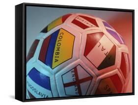 Close-up of a Soccer Ball-null-Framed Stretched Canvas